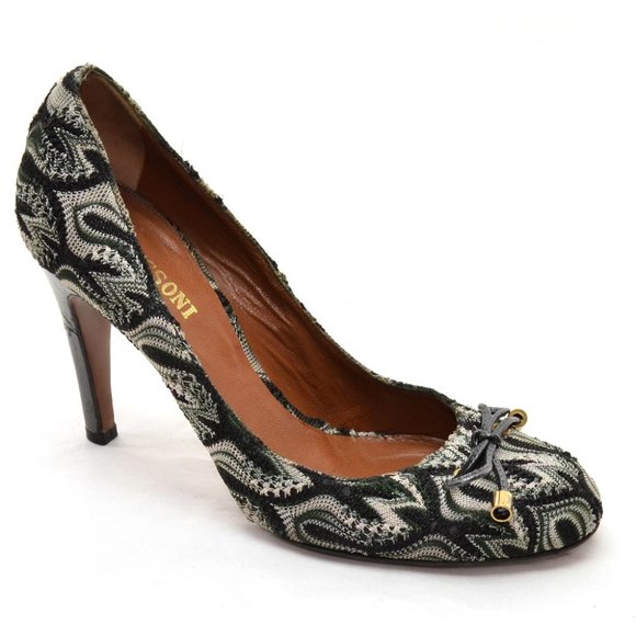 Missoni Abstract Print Round Toe Pumps 38.5 - Picture 1 of 6